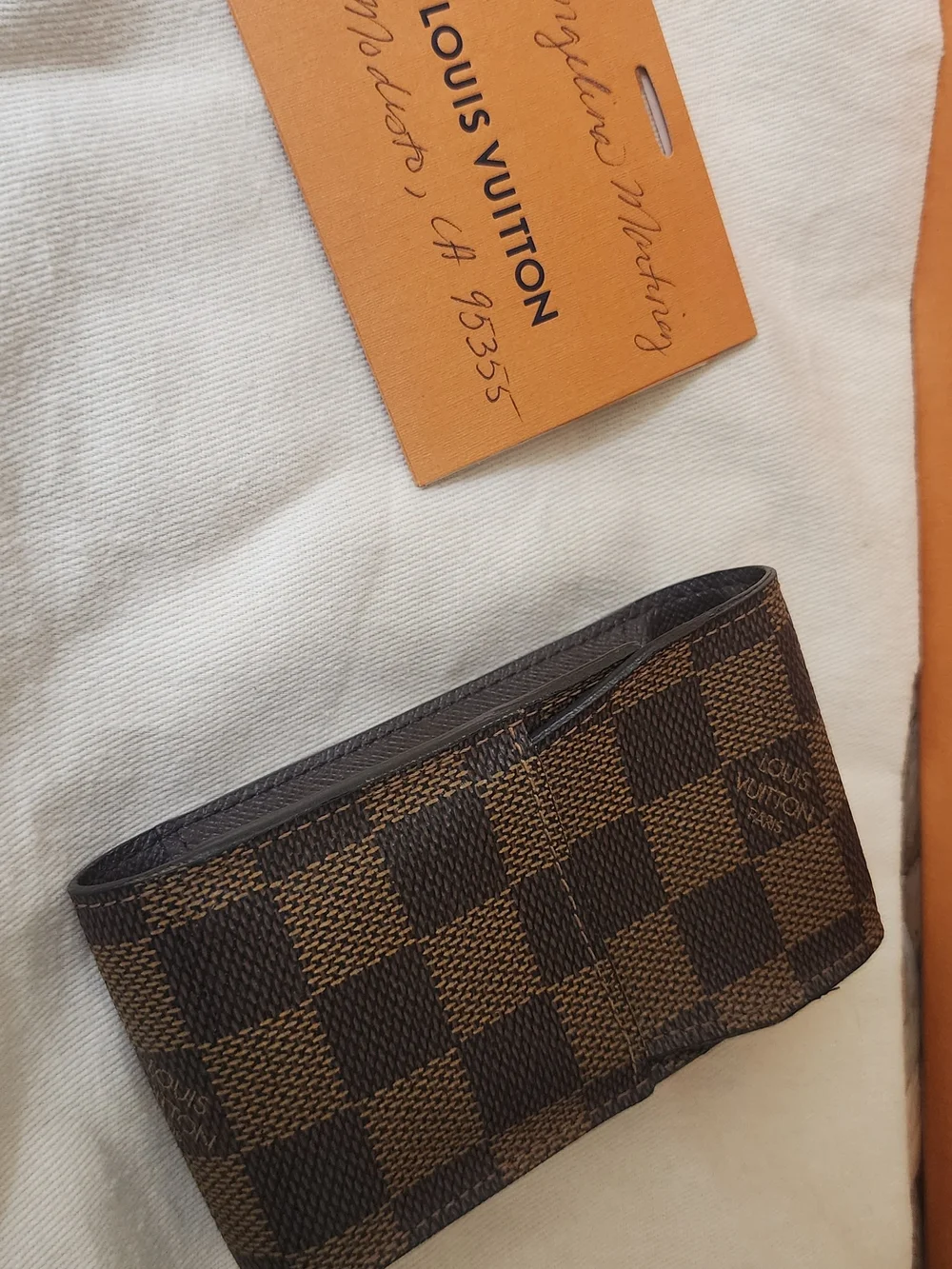 Louis Vuitton Brown Damier Ebene Checkered Cosmetic Case